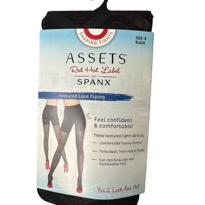 Assets Red Hot Label By Spanx Shaping Tights Textured Zig Zag Size 4